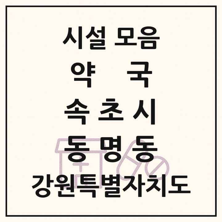강원특별자치도 속초시 동명동 약국 목록